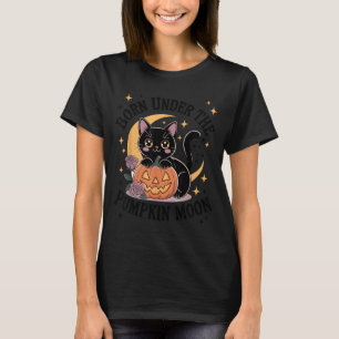 Cute Halloween Black Cat Pastel Goth Witchy T-Shirt