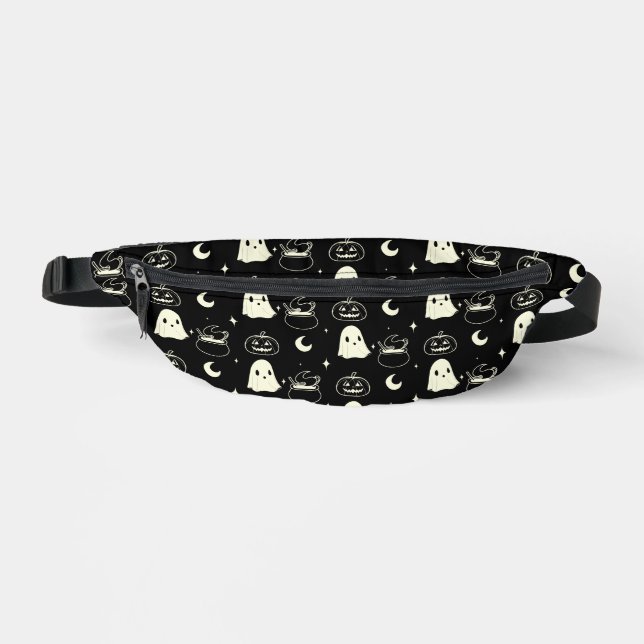 Cute Halloween Boo Ghost Pattern   Bum Bags (Front)