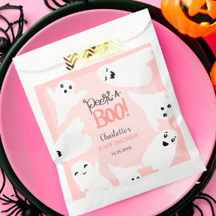 Cute Halloween boo ghosts pink baby shower  Favour Bags