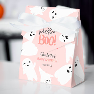 Cute Halloween boo ghosts pink baby shower  Favour Box