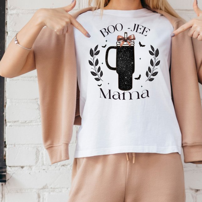 Cute Halloween Boo-Jee Mama Faux Glitter Cute  T-Shirt (Creator Uploaded)