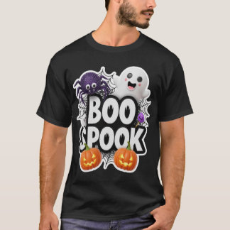 Cute Halloween BOO SPOOK graphic with ghosts pumpk T-Shirt