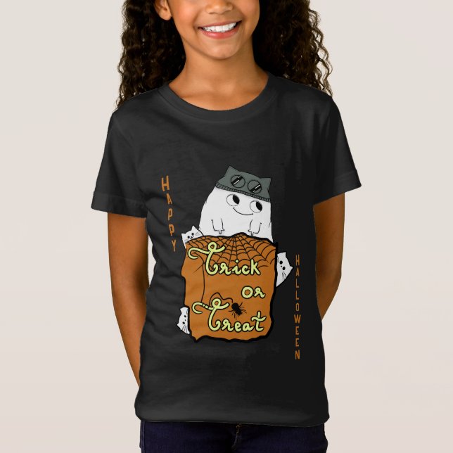 Cute Halloween Boo - Trick or Treat Halloween  T-Shirt (Front)