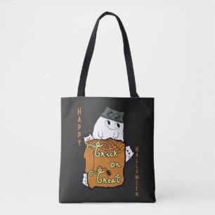Cute Halloween Boo - Trick or Treat Halloween Tote Bag