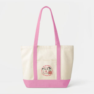 Cute Halloween Breast Cancer Awareness Ghost Tote Bag