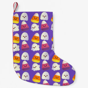 Cute Halloween Candy And Ghost Pattern Small Christmas Stocking