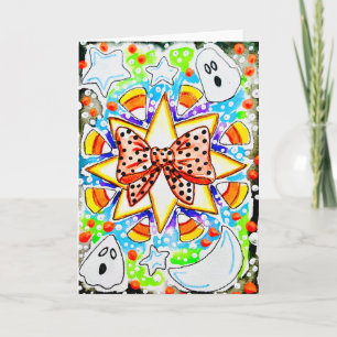 Cute Halloween Candy Corn Card