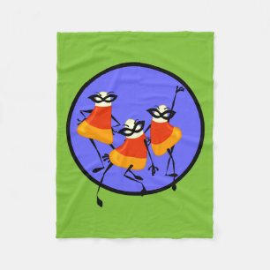 CUTE HALLOWEEN CANDY CORN FLEECE BLANKET