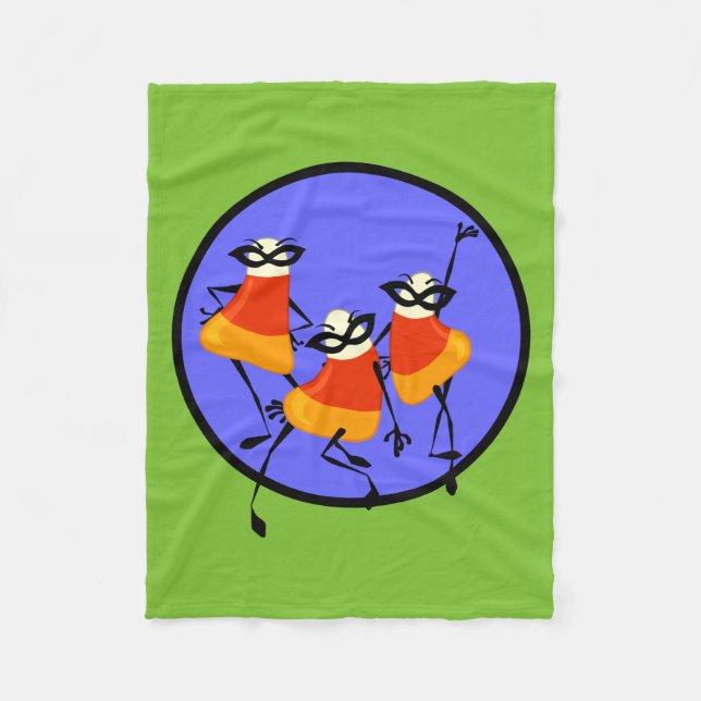 CUTE HALLOWEEN CANDY CORN FLEECE BLANKET (Front)