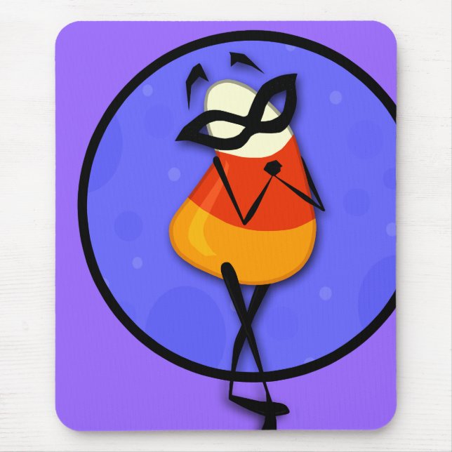 CUTE HALLOWEEN CANDY CORN GIRL MOUSE PAD (Front)