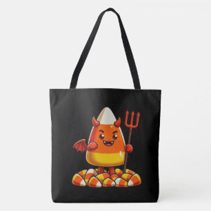 Cute Halloween candy corn monster Tote Bag
