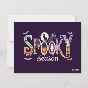 Cute Halloween Cards, Spooky Season Halloween Postcard