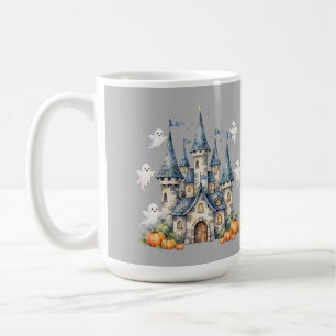 Cute Halloween Castle Ghost Pumpkin Mug