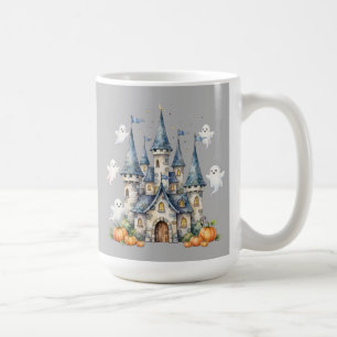 Cute Halloween Castle Ghost Pumpkin Mug