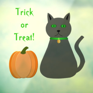 Cute Halloween Cat and Pumpkin Custom Party