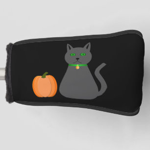 Cute Halloween Cat and Pumpkin Golf Head Cover