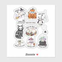 Cute Halloween Cat BB Spooky Season Cute Stickers