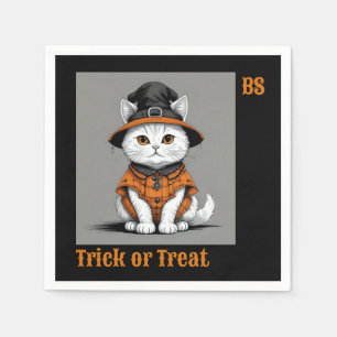 Cute Halloween cat in Disguise Festive Napkin