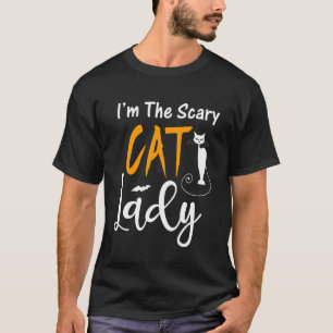 Cute Halloween Cat Lovers - Funny Cat Mum Scary Ca T-Shirt