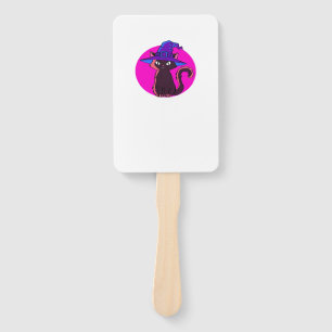 Cute Halloween Cat Oversized T-Shirt Hand Fan
