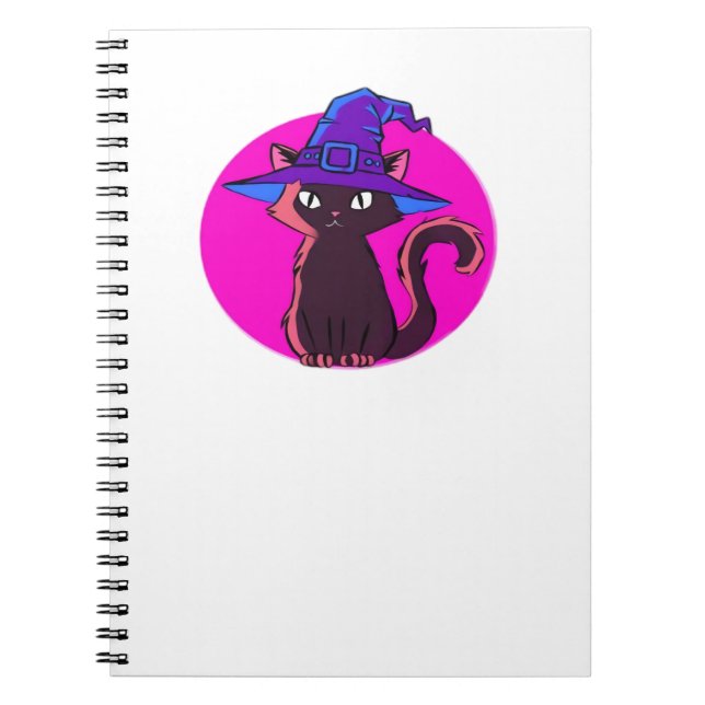 Cute Halloween Cat Oversized T-Shirt Notebook (Front)
