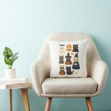 Cute Halloween Cat Pillow