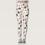 Cute Halloween Cat Spooky Leggings<br><div class="desc">Cute and spooky halloween cat pattern with cat witches,  pumpkin lanterns,  spiders,  skulls,  ghosts and zombies.  Eek!  Original art by Nic Squirrell.</div>