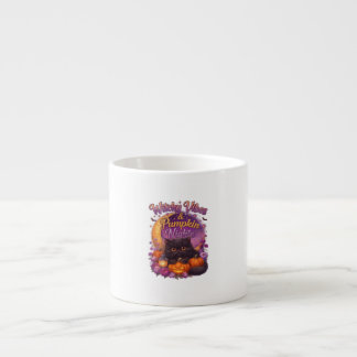 Cute Halloween Cat & Spooky Vibes – Fun Halloween Espresso Cup