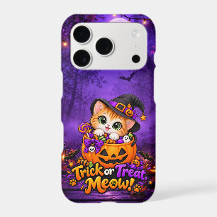 Cute Halloween Cat Trick or Treat Meow Slim Fit Ph
