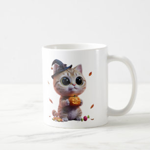 Cute Halloween Cat Witch Mug