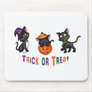 Cute Halloween Cats Mouse Pad