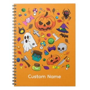 Cute Halloween Character Pattern Notebook