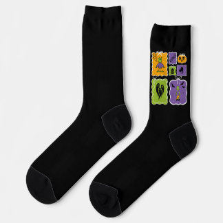 Cute Halloween Characters Frankenstein and Zombie Socks