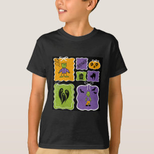 Cute Halloween Characters Frankenstein and Zombie T-Shirt