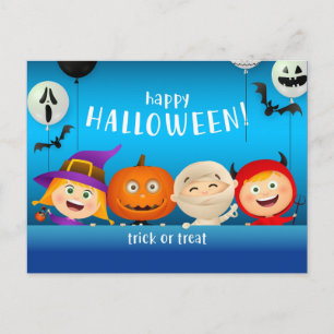 Cute Halloween Characters Postcard