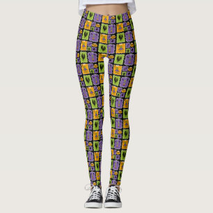 Cute Halloween Characters Small Zombies Leggings