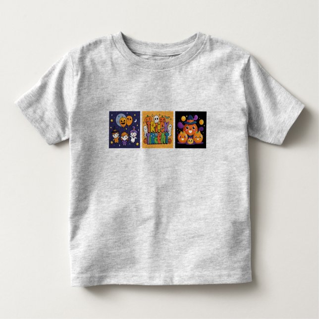 Cute Halloween Characters Vector Set Toddler T-Shirt (Front)