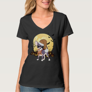 Cute Halloween Chihuahua Puppy Pumpkins T-Shirt
