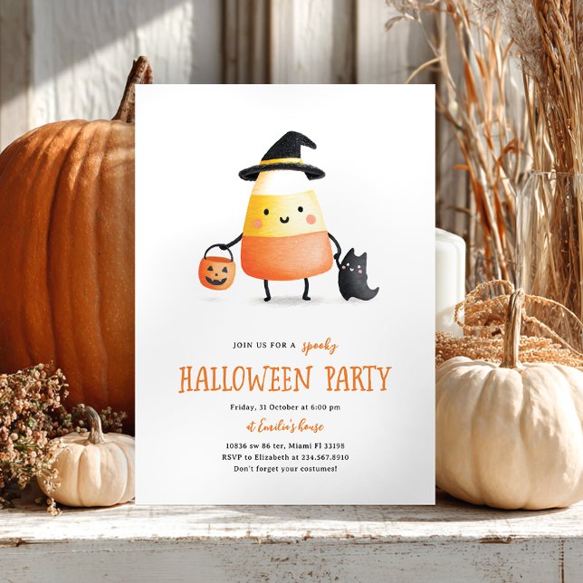 Cute Halloween Children Party Invitation (Creator Uploaded)