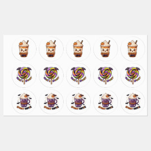 Cute Halloween Coffee & Candy Sticker Collection