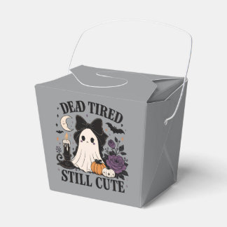 Cute Halloween Coquette Ghost with Bow Favour Box