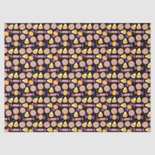 Cute Halloween Corn Candy Sweets Lollipop Black Tissue Paper
