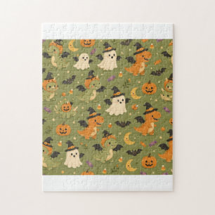Cute Halloween Costume Dinosaurs Puzzle