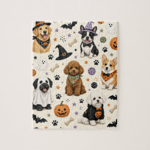Cute Halloween Costume Dogs Puzzle
