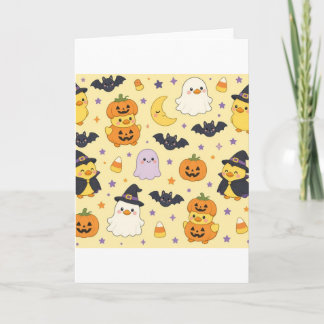 Cute Halloween Costume Ducks Cards