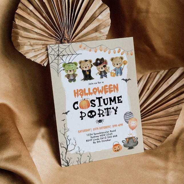 Cute Halloween Costume Party Kids  Invitation (Creator Uploaded)