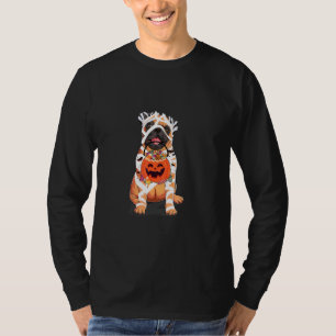 Cute Halloween Costume Pug Mummy Dog T-Shirt