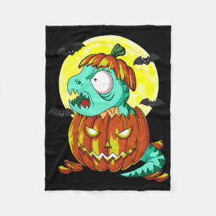 Cute Halloween Costume T-rex Lover Pumpkin Thanksg Fleece Blanket