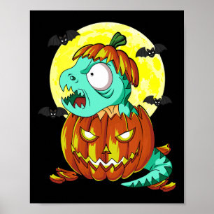 Cute Halloween Costume T-rex Lover Pumpkin Thanksg Poster