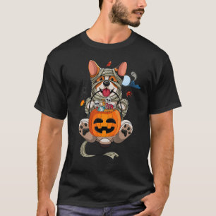 Cute Halloween Costume Welsh Corgi Mummy Dog  1 T-Shirt